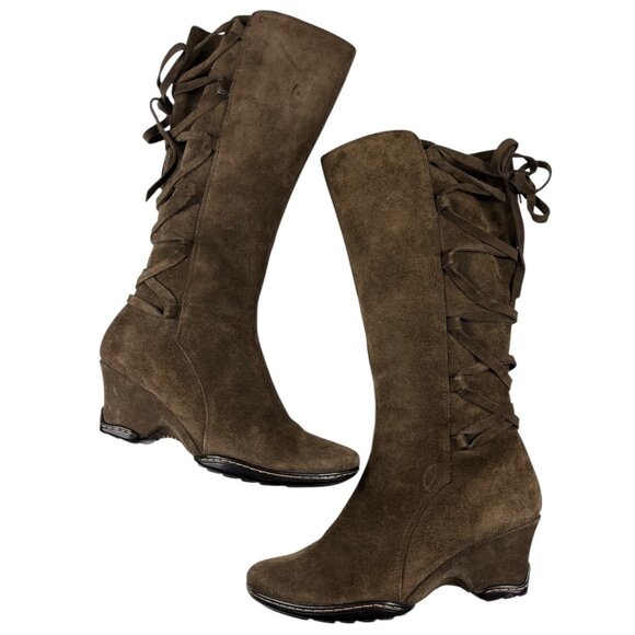 Sofft Modena III Brown Suede Leather Upper Knee High Boots Size 7 M Cowgirl - Picture 5 of 16